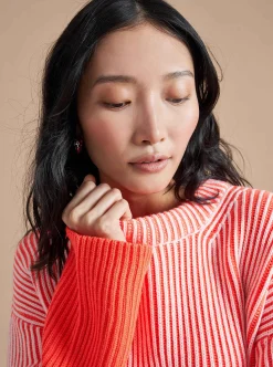 La Ligne Aaa Sweater Cream/Hot Coral New
