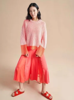 La Ligne Aaa Sweater Cream/Hot Coral New