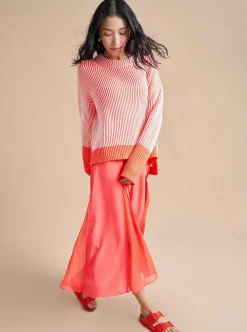 La Ligne Aaa Sweater Cream/Hot Coral New