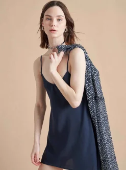 La Ligne Aleksandra Dress Navy/White-Dot Cheap