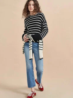 La Ligne Antoine Sweater Black/Cream Sale
