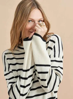 La Ligne Antoine Sweater Cream/Black Shop