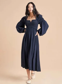 La Ligne Bettina Dress Navy Flash Sale