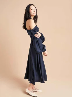 La Ligne Bettina Dress Navy Flash Sale