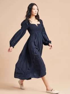 La Ligne Bettina Dress Navy Flash Sale