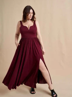 La Ligne Carey Dress Burgundy Best Sale