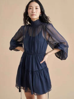 La Ligne Chiara Dress Navy Cheap