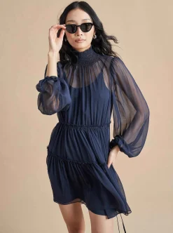 La Ligne Chiara Dress Navy Cheap