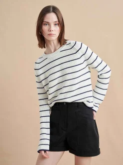 La Ligne Claude Sweater Cream/Navy New