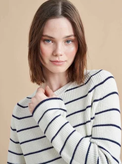 La Ligne Claude Sweater Cream/Navy New