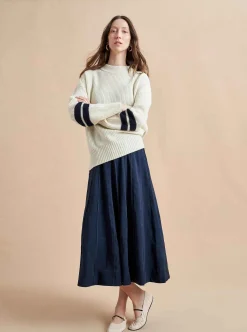 La Ligne Collegiate Sweater Cream/Navy Sale