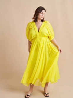 La Ligne Constance Dress Lemon Outlet