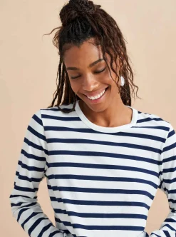 La Ligne Davie Tee White/Navy Shop