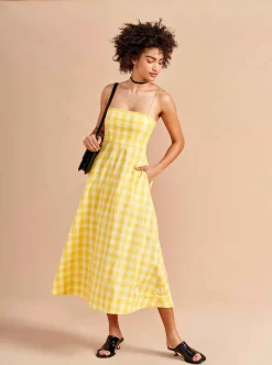 La Ligne Fran Dress Butter/Lemon Outlet