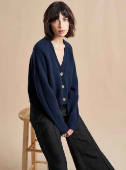 La Ligne Gaston Cardigan Navy Store