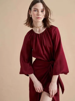 La Ligne Imogen Dress Burgundy Online