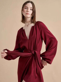 La Ligne Imogen Dress Burgundy Online