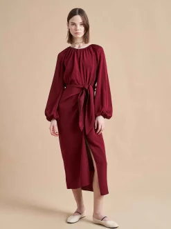 La Ligne Imogen Dress Burgundy Online