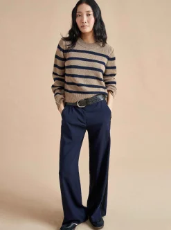 La Ligne Jack Sweater Camel/Navy New