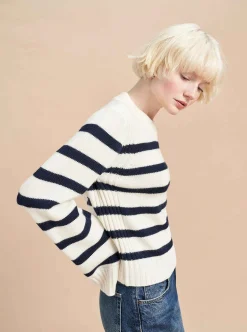 La Ligne Jack Sweater Cream/Navy Discount