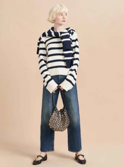 La Ligne Jack Sweater Cream/Navy Discount