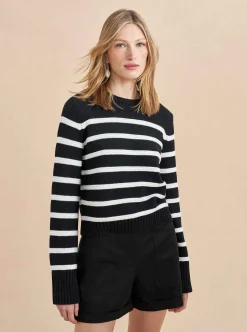 La Ligne Jill Sweater Black/Cream Cheap