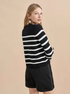 La Ligne Jill Sweater Black/Cream Cheap