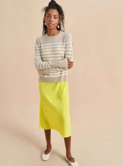 La Ligne Lean Lines Sweater Tan/Cream New