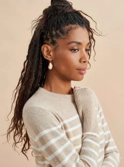 La Ligne Lean Lines Sweater Tan/Cream New