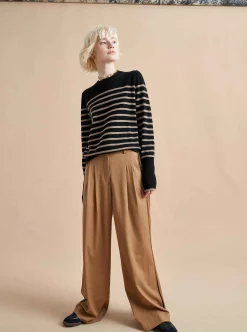 La Ligne Lean Lines Sweater Black/Tan Best Sale