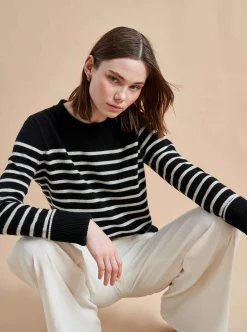 La Ligne Lean Lines Sweater Black/Cream Hot