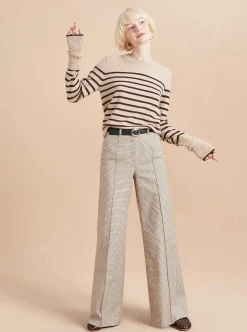 La Ligne Lean Lines Sweater Tan/Chocolate Online