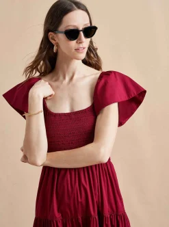 La Ligne Lottie Dress Burgundy Sale