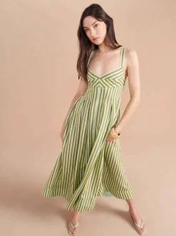 La Ligne Madeleine Dress Apple/Mint Flash Sale