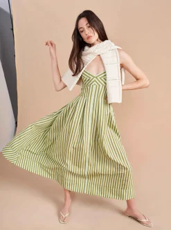 La Ligne Madeleine Dress Apple/Mint Flash Sale