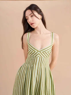 La Ligne Madeleine Dress Apple/Mint Flash Sale
