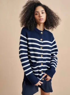 La Ligne Marin Cardigan Navy/Cream Shop