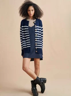 La Ligne Marin Cardigan Navy/Cream Shop