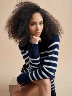 La Ligne Marin Cardigan Navy/Cream Shop