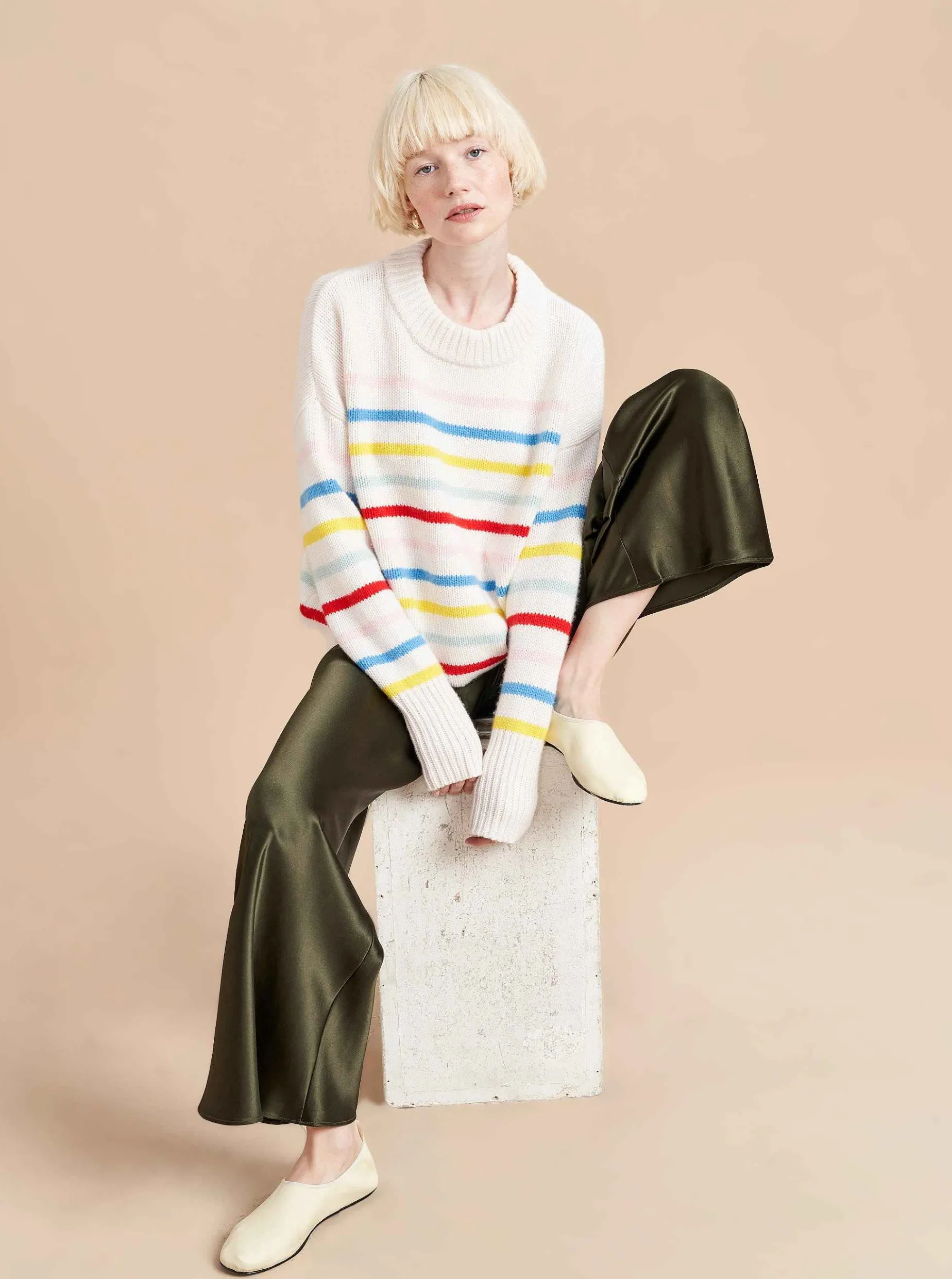 La Ligne Marin Sweater Cream/Rainbow Fashion