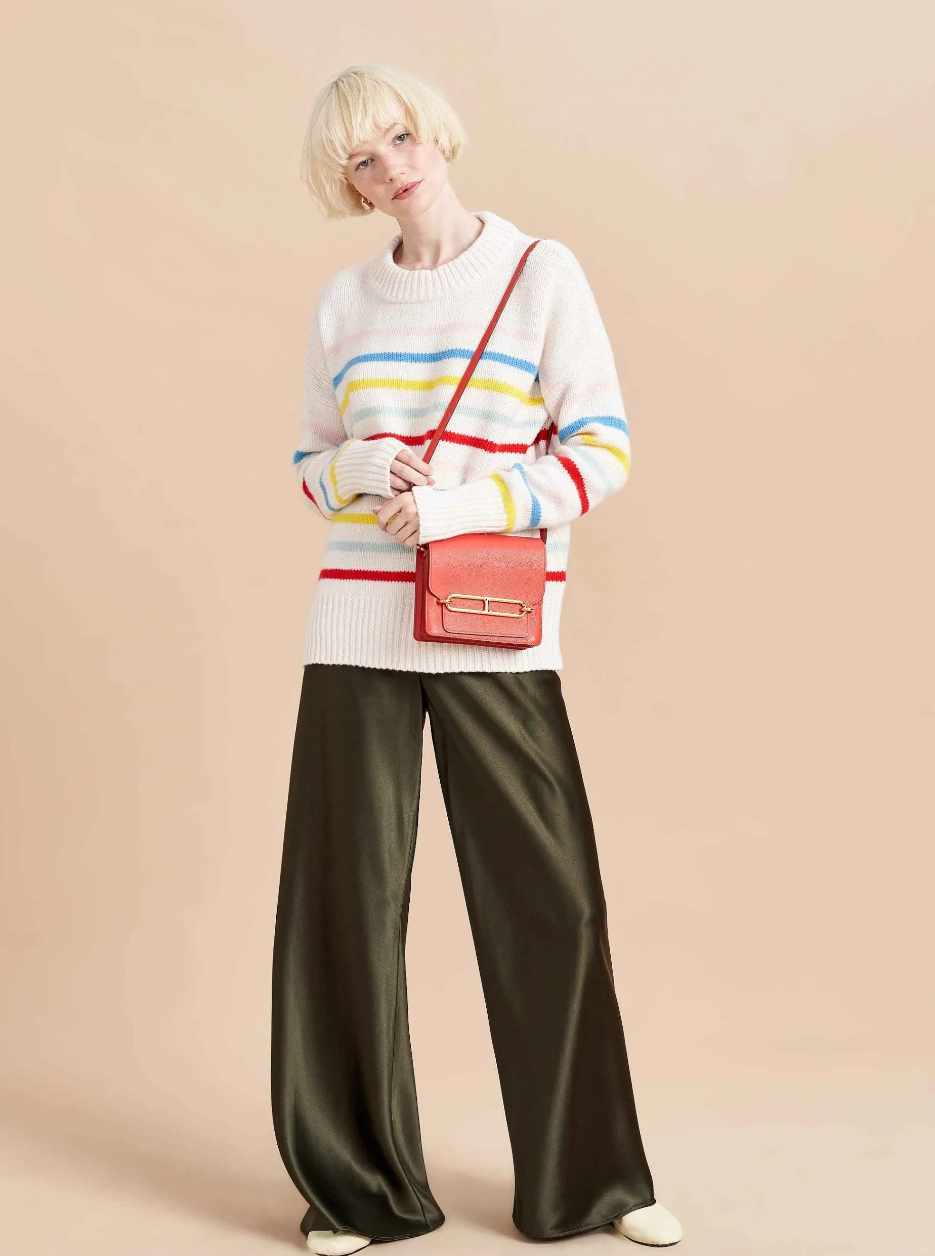 La Ligne Marin Sweater Cream/Rainbow Fashion