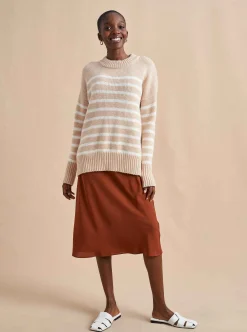 La Ligne Marin Sweater Camel/Cream Store