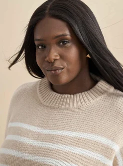 La Ligne Marin Sweater Camel/Cream Store