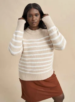 La Ligne Marin Sweater Camel/Cream Store