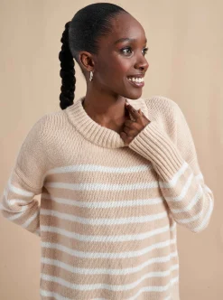 La Ligne Marin Sweater Camel/Cream Store
