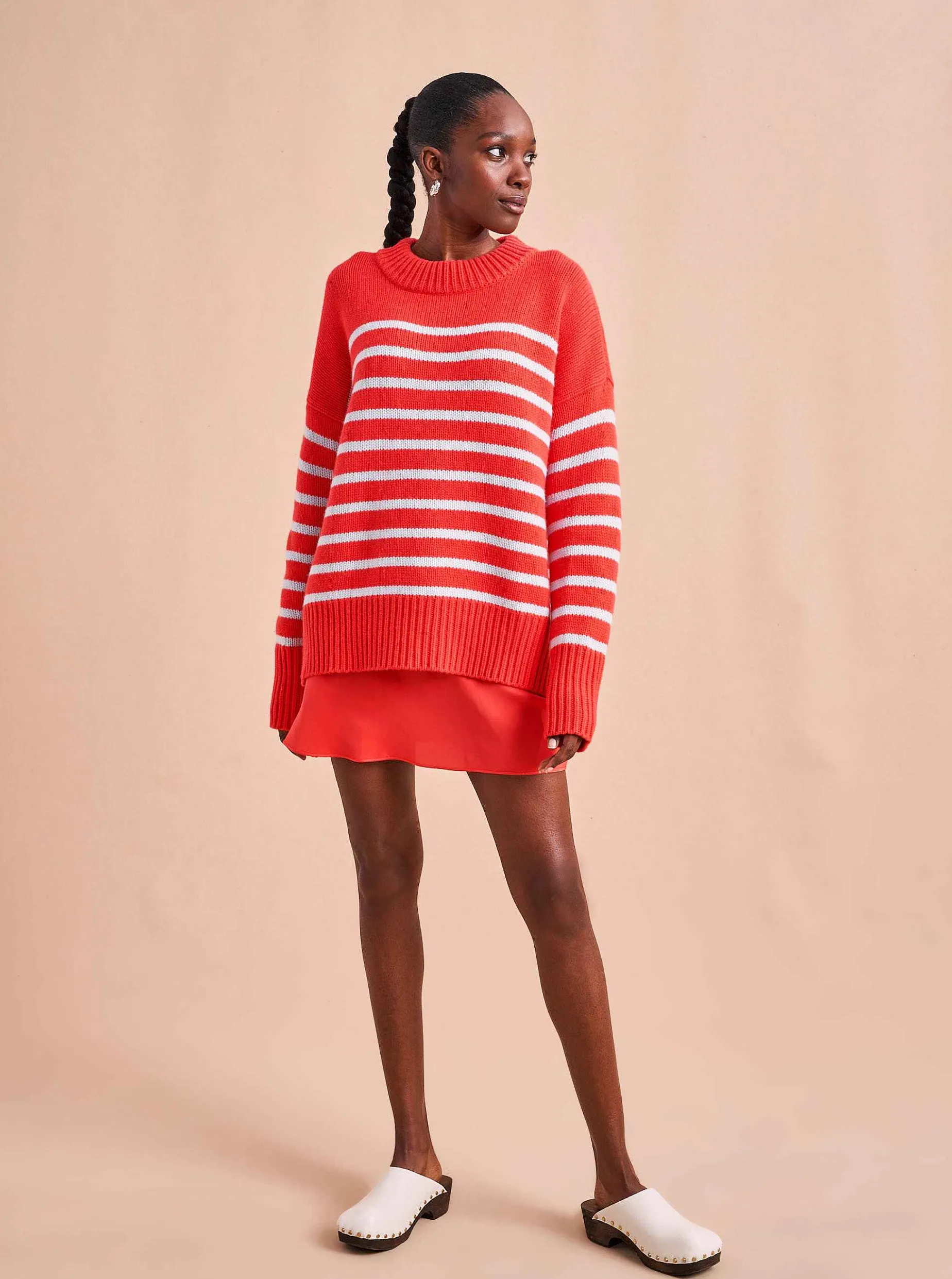 La Ligne Marin Sweater Coral/Periwinkle Best Sale