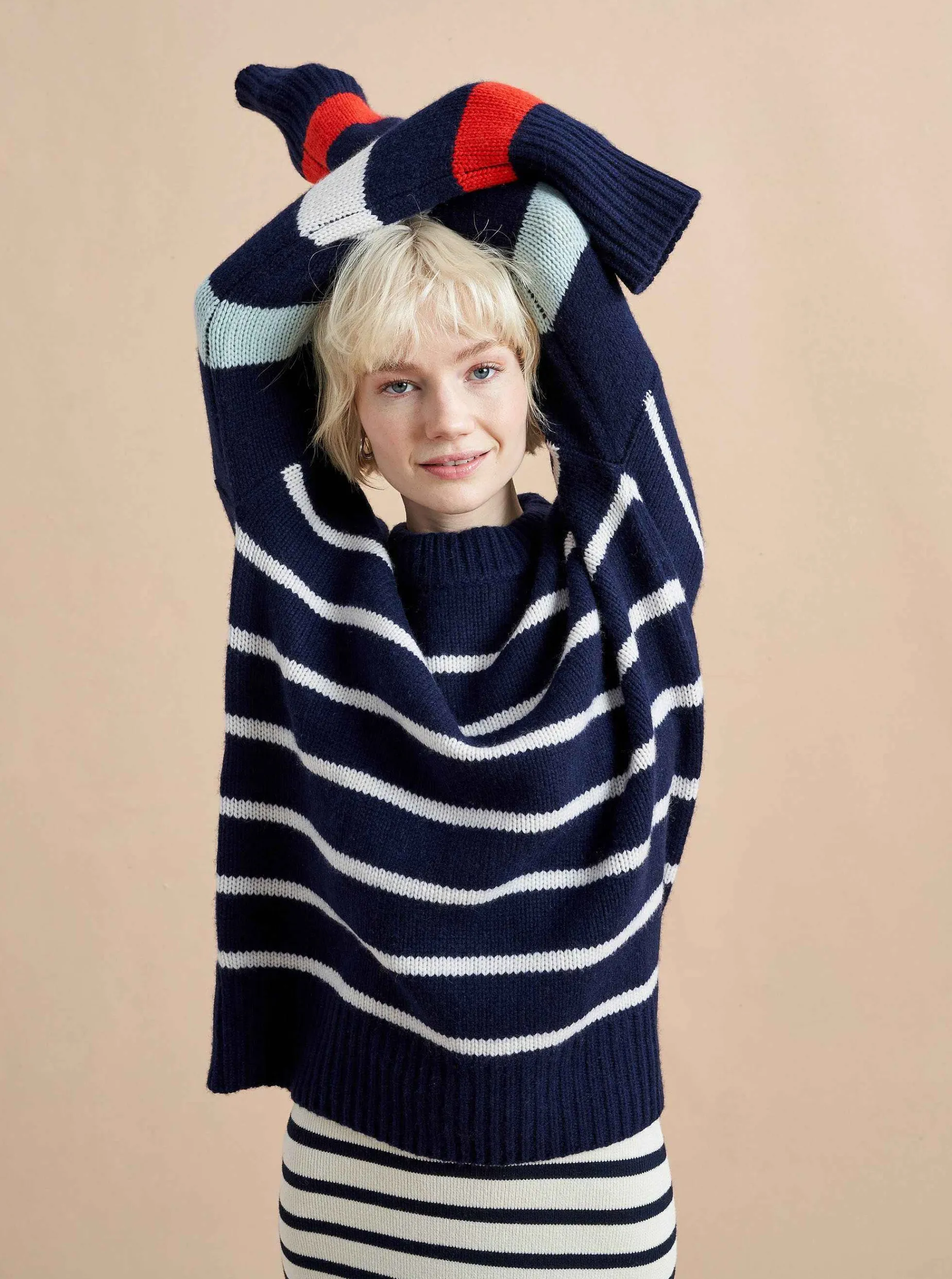 La Ligne Marin Sweater Navy/Multi Sale