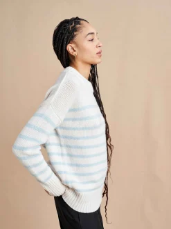 La Ligne Marin Sweater Cream/Periwinkle Shop