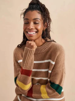 La Ligne Marin Sweater Tan/Multi New