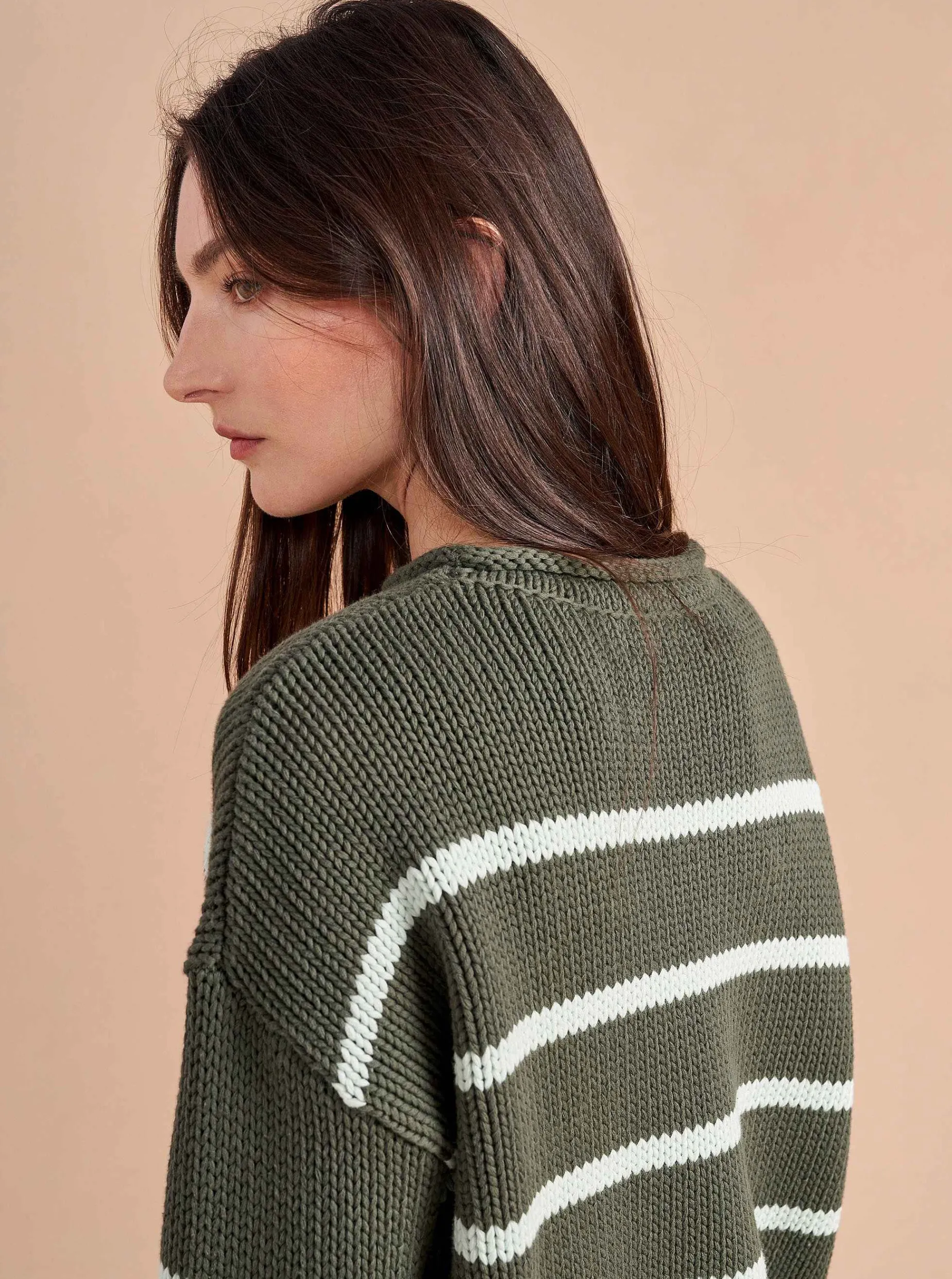 La Ligne Marina Sweater Army/Mint Cheap